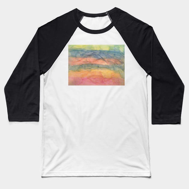 Pastel Stripes Baseball T-Shirt by DanielleGensler